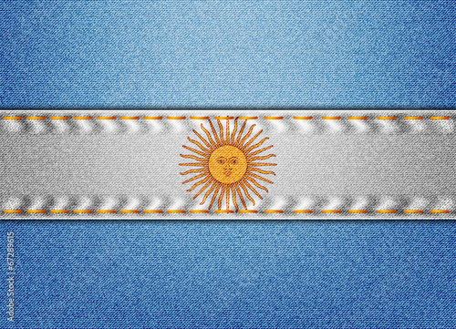 Argentina denim flag