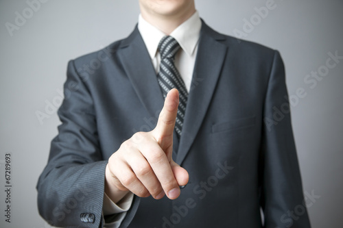 Businessman gesture with his hands