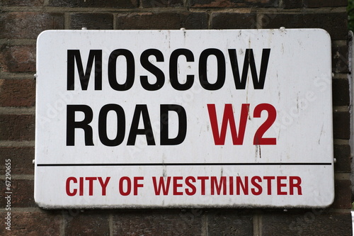 Moscow Road Street Sign
