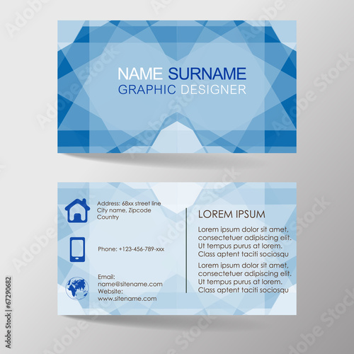 Modern professional business card template, visiting card