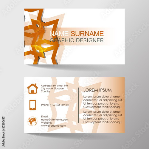 Modern professional business card template, visiting card