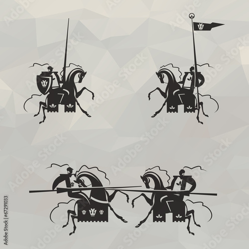 Knights. Vector format