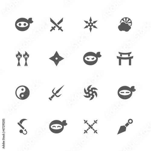 Ninja icons set.