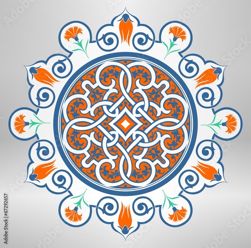 traditional ottoman tulip&carnation design
