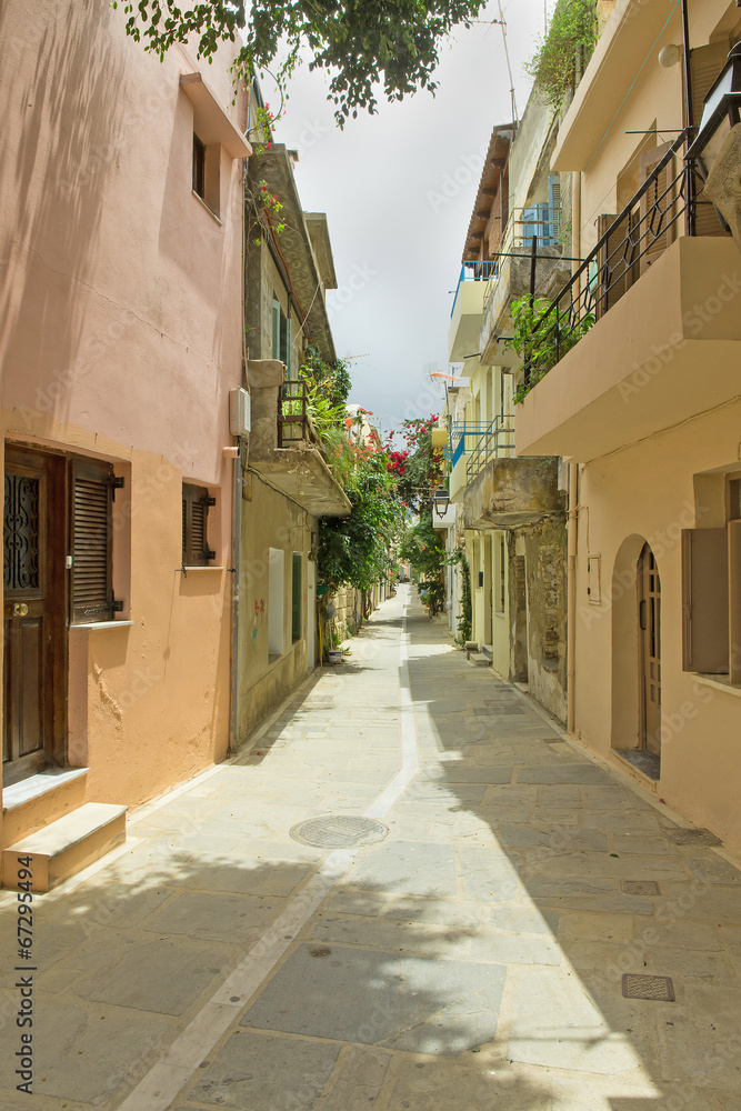 colorful old town of Rethymno is located in Crete