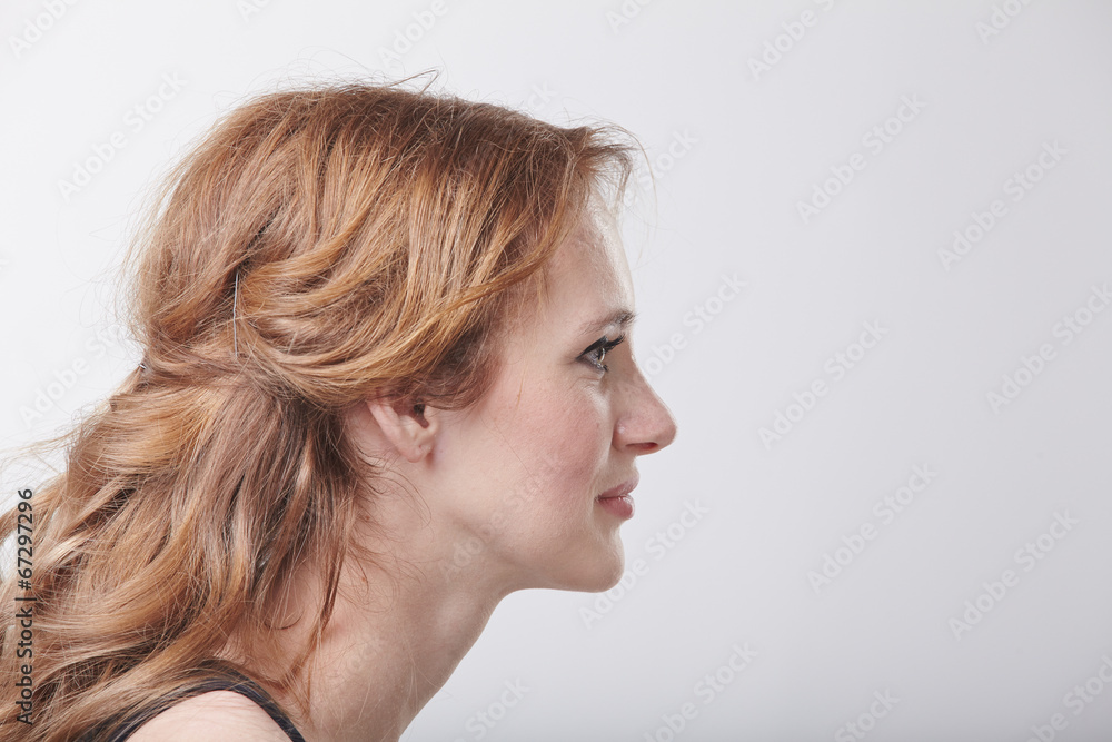 the girl in a profile