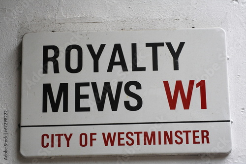 Royalty Mews Street Sign
