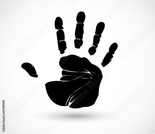 Hand print vector