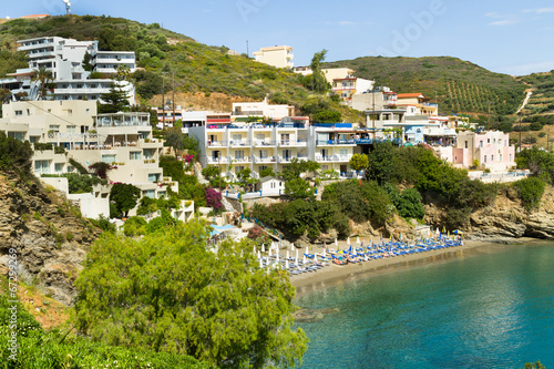 panoramic view of a beach at Bali, Crete. © Stockphototrends