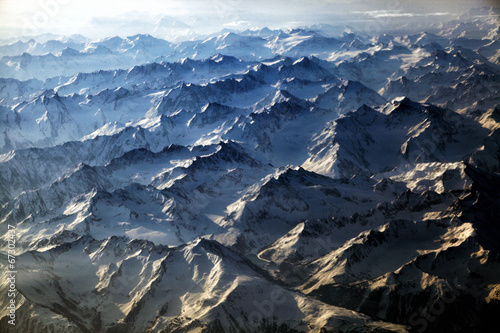 The Alps seen from the palne