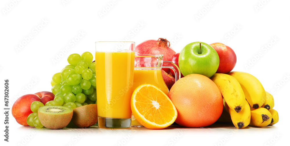 Composition with variety of fresh fruits. Balanced diet Composition with variety of fresh fruits. Balanced diet