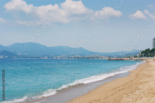 Sea view in Cannes, beach panorama, european landscape © olesyaturchuk