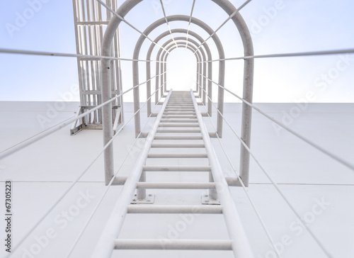safety ladder for roof maintenance or fire emergency exit