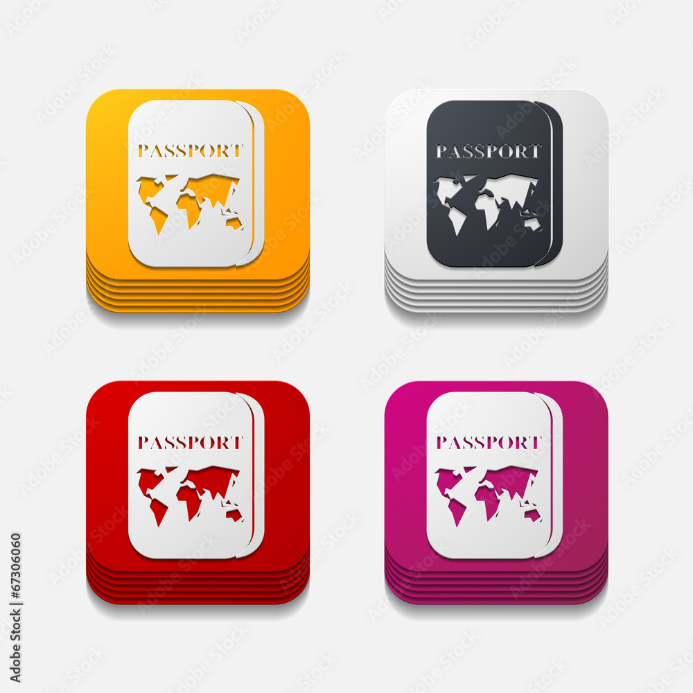 square button: passport square button: passport
