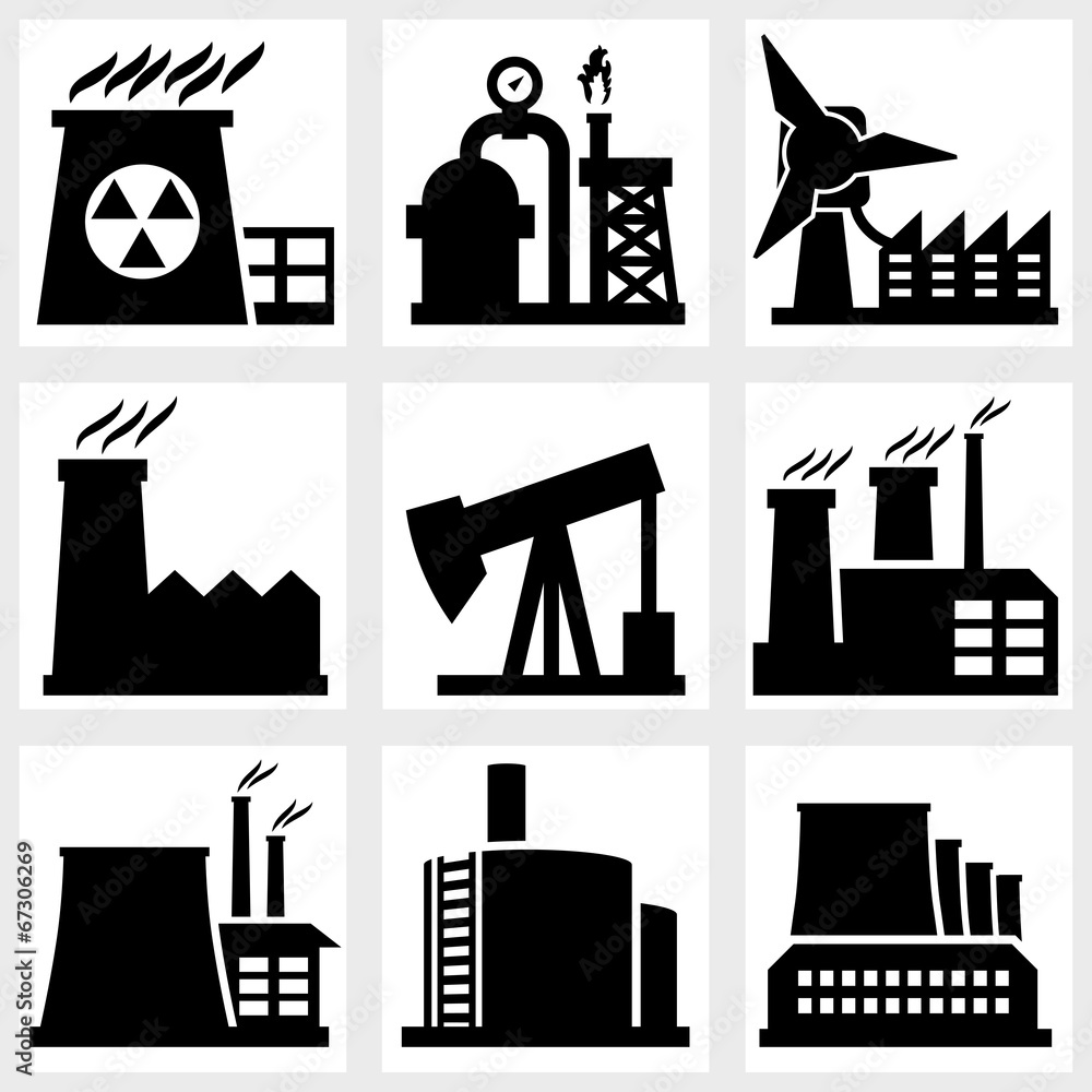 Obraz premium industry icons
