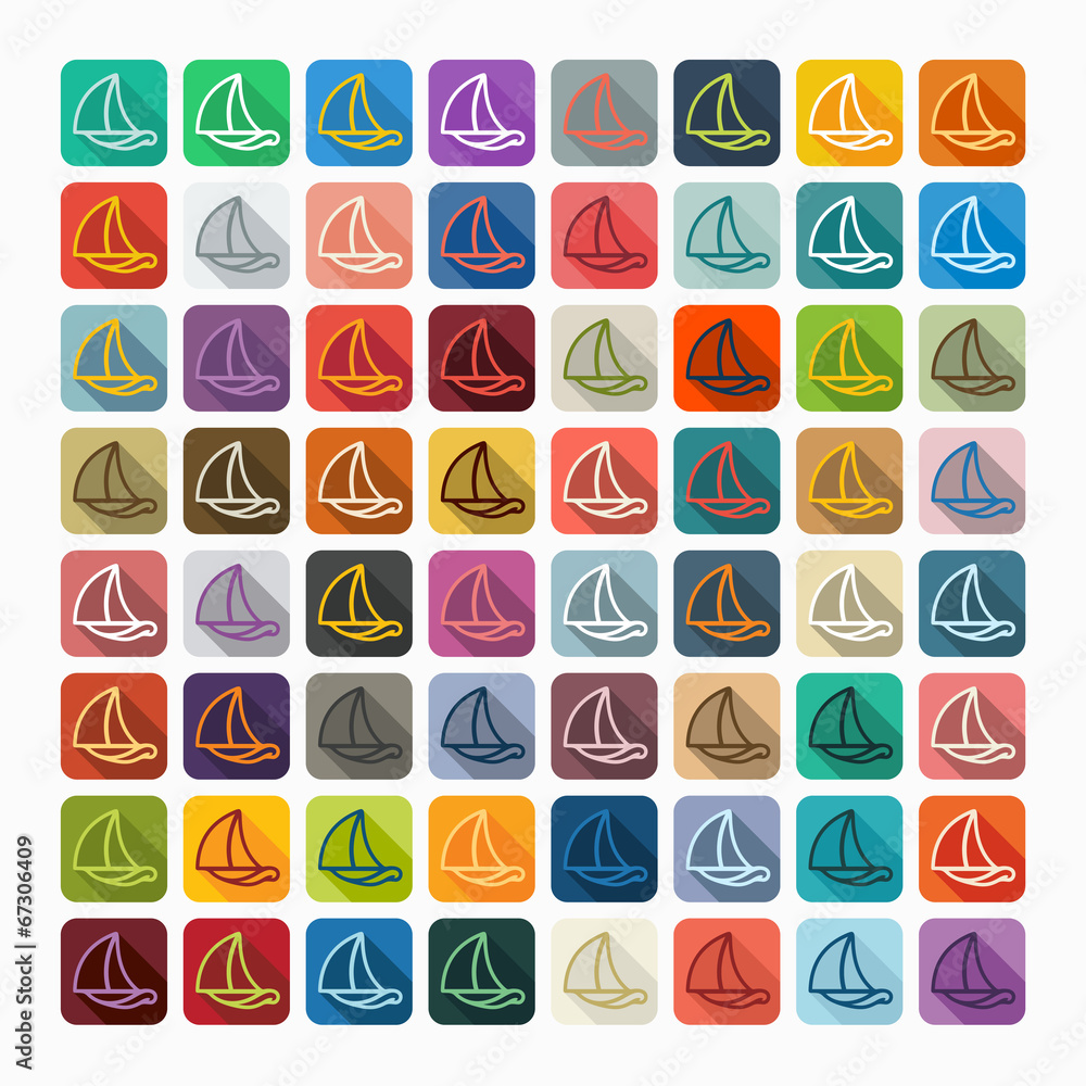 Flat design: sailboat Flat design: sailboat