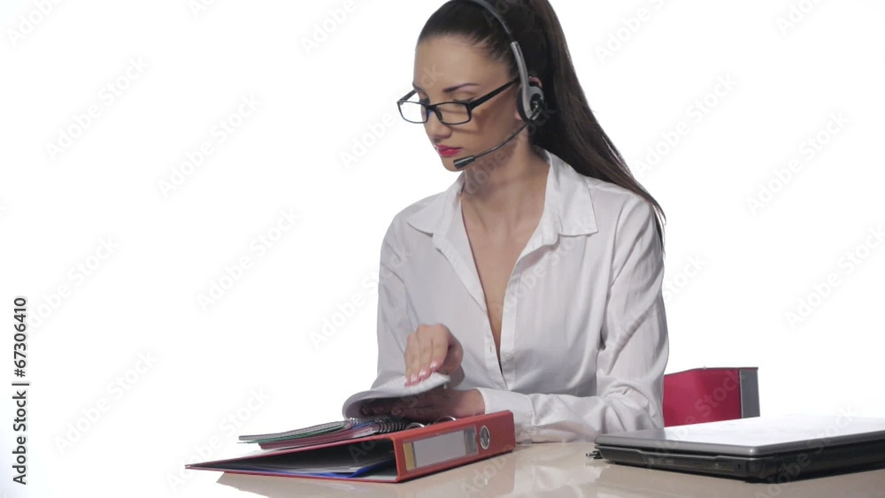 Businesswoman talking on the phone,operator