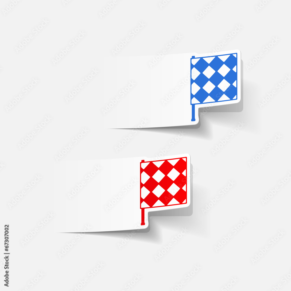 Fototapeta premium realistic design element: linesman flag