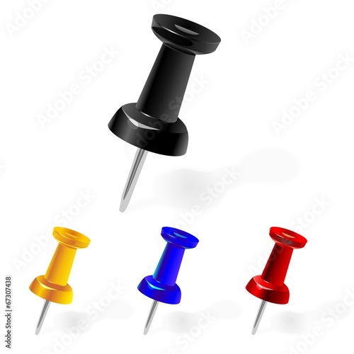 vector set of clerical pins