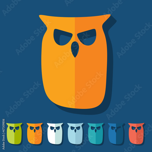 Flat design: owl