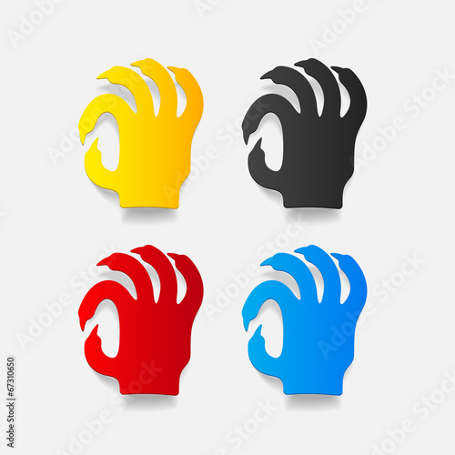 realistic design element: hand