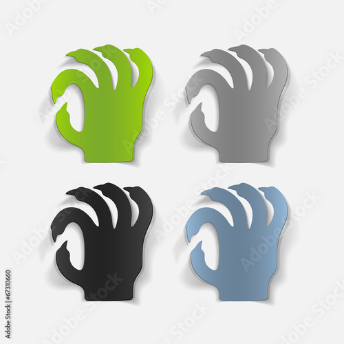 realistic design element: hand