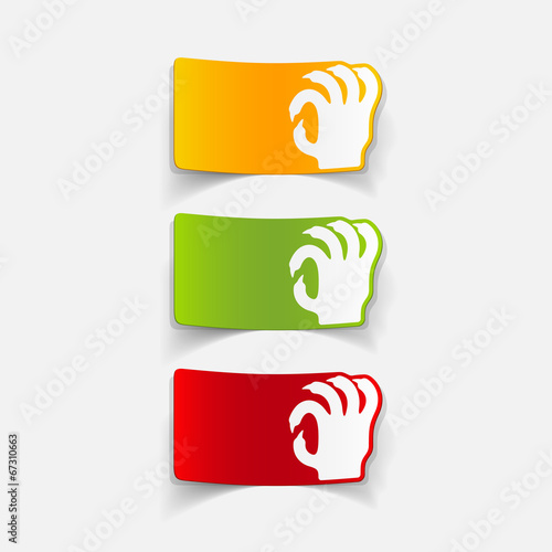 realistic design element: hand
