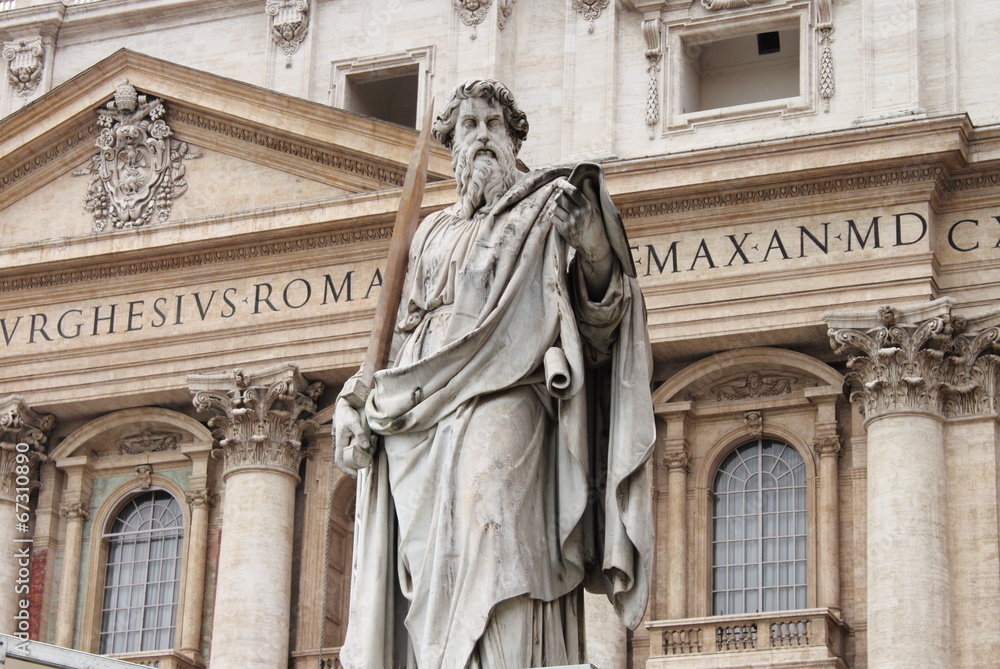Naklejka premium Pomnik Świętego Pawła Apostoła w Rzymie, Włochy