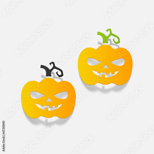 realistic design element: pumpkin