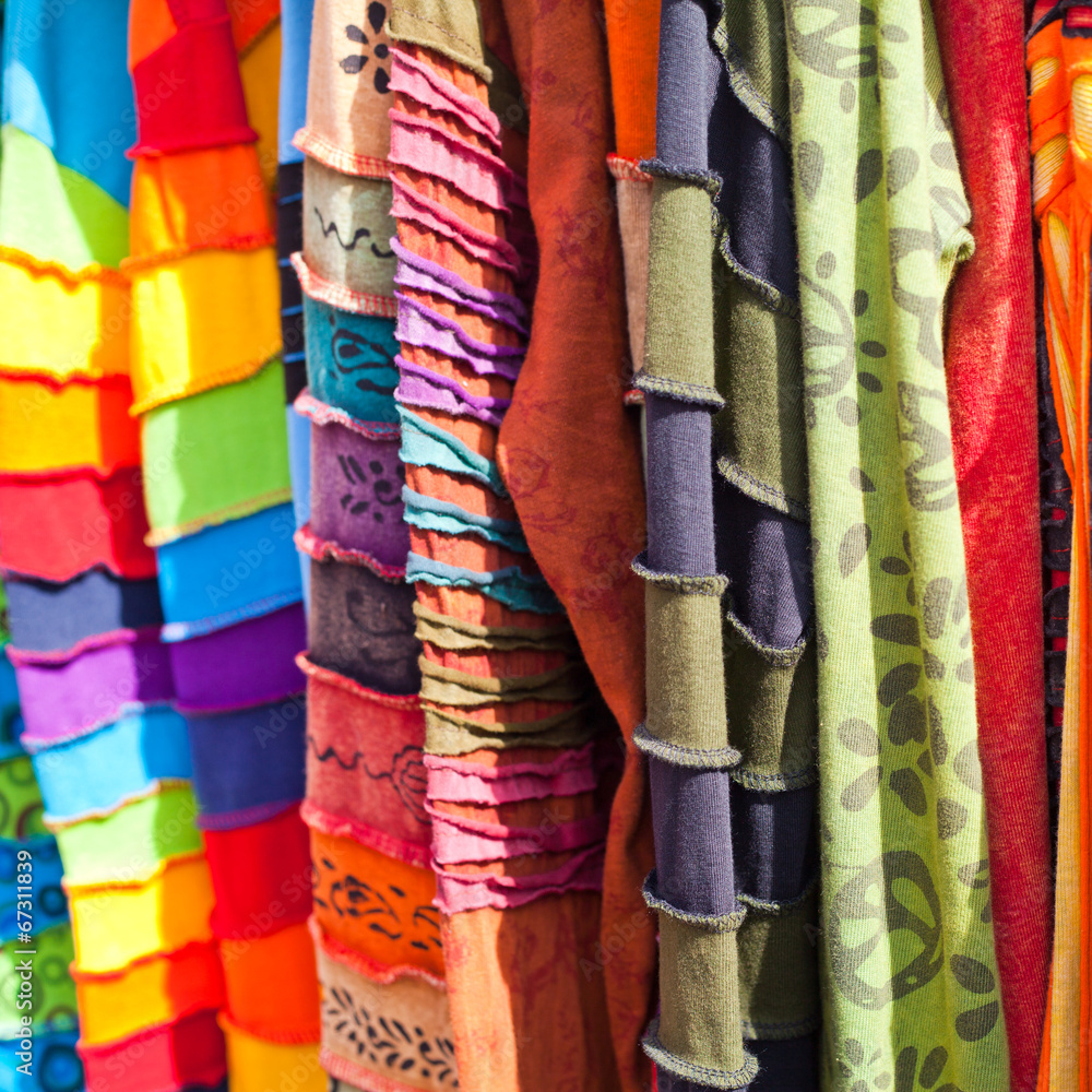 chusta ubranie apaszka chustka tkanina kolor - obrazy, fototapety, plakaty 