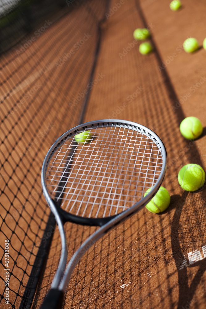 Sport, Tennis racket and balls