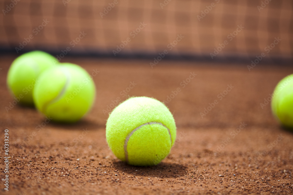 Tennis Ball on court