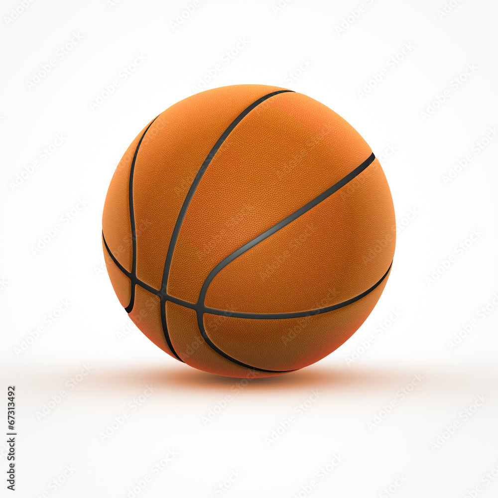 basketball on white background