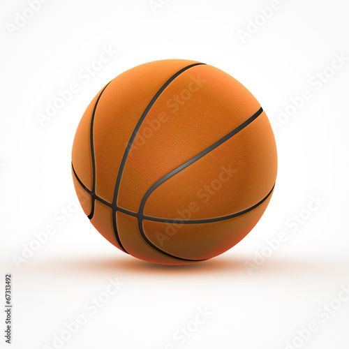 basketball on white background