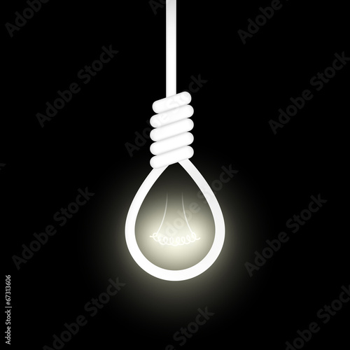 noose from the gallows with light inside