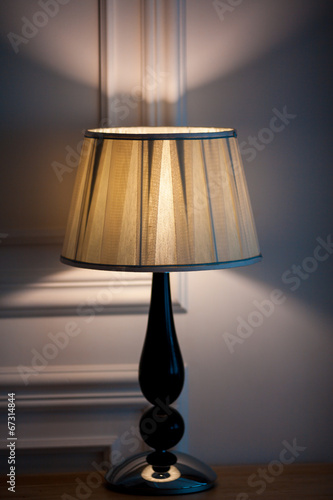 Table lamp in the bed room