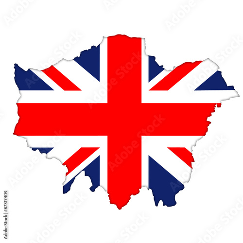 London flag icon map