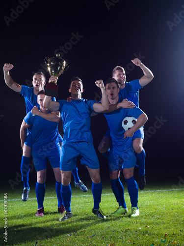 soccer players celebrating victory © .shock