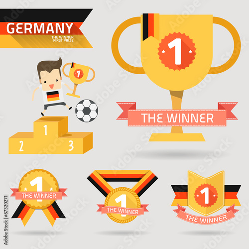 the winner first prize with germany flag