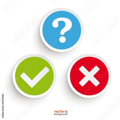 Question Yes No Round Icons