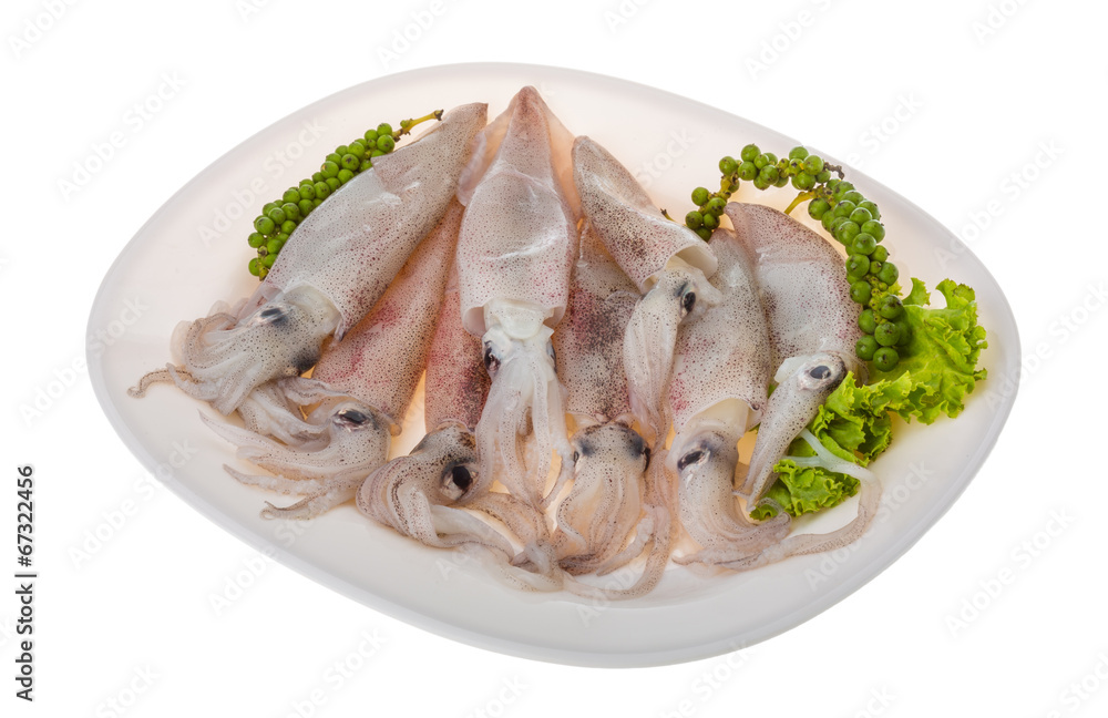 Raw calamari Raw calamari