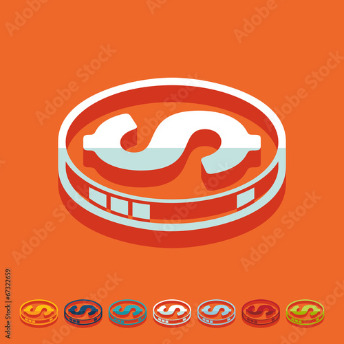 Flat design: money