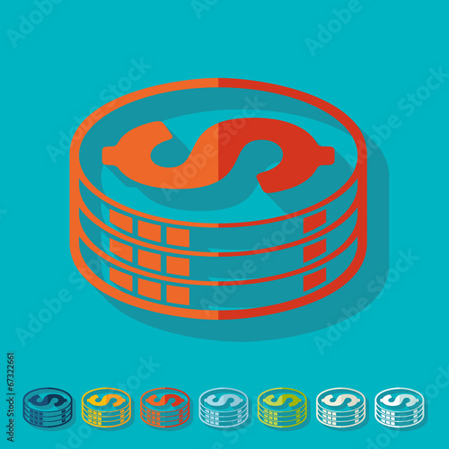 Flat design: money