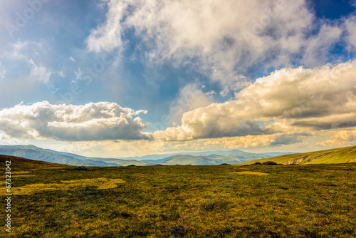 Landscape with the spectacular Parang mountains in Romania