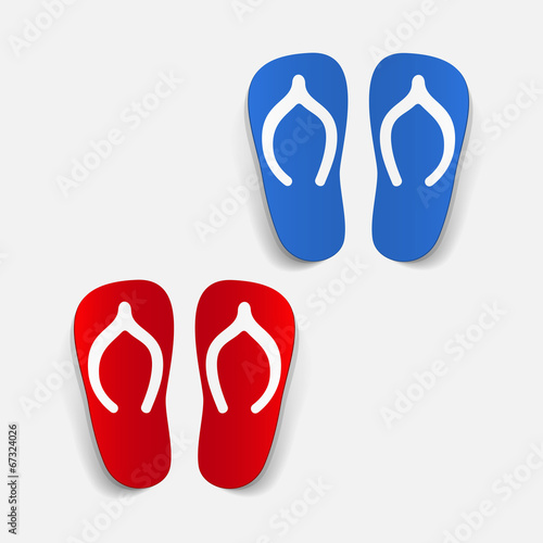 realistic design element: slippers
