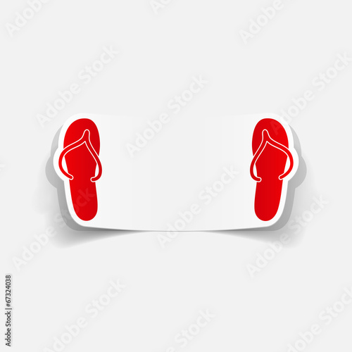 realistic design element: slippers