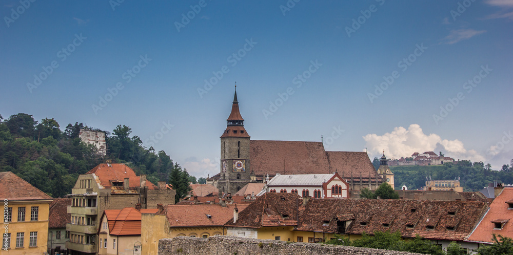 Panorama of Brasov and the black church