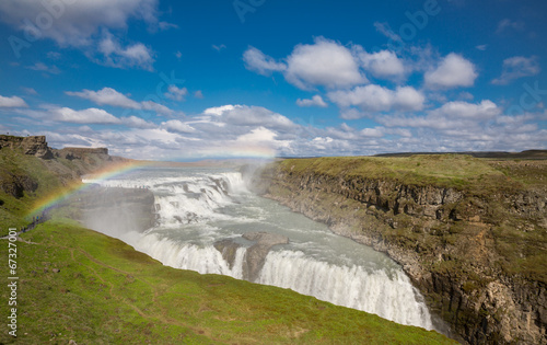 Waterfall Gullfoss  Iceland