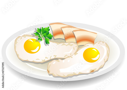 omelet with bacon