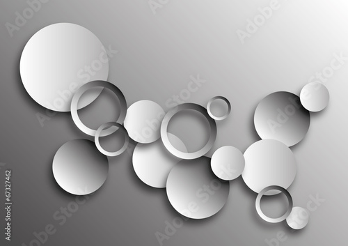 vector round rings and hoops.abstract background card and shadow